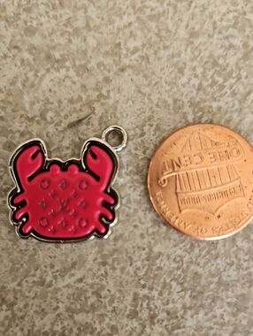 LV Fashion Jewelry Pink Crab Charm